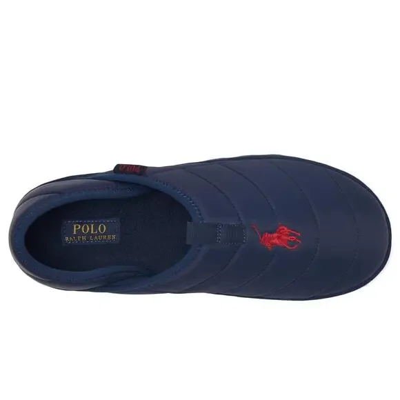 NWT POLO RALPH LAUREN Men Everett Recycle Slipper Navy/Red 10US Medium